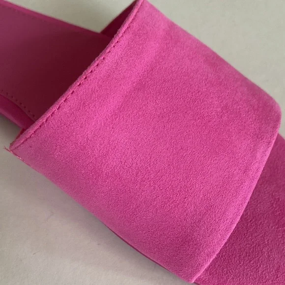 J. Crew Microsuede Single Strap Slide Sandals in Tulip - Picture 7 of 7